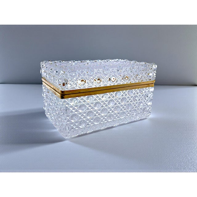 French Baccarat Cut Crystal Jewelry Box, 1970s For Sale - Image 9 of 9