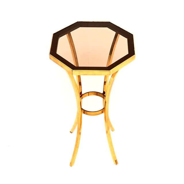 Vintage French Brass Side Table, 1960s For Sale - Image 4 of 8