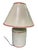 Coastal 1980s Red Coral Design Toile Lamp and Shade For Sale - Image 3 of 3