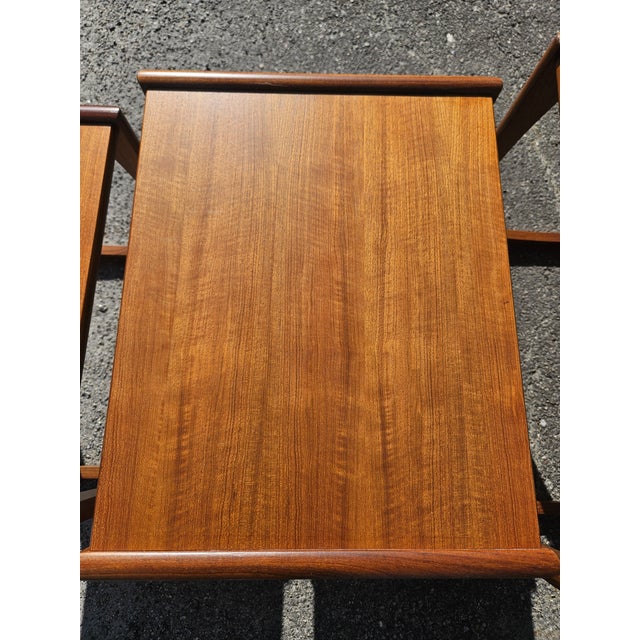 1960s Mid-Century Modern Teak "Quadrille" Nesting Tables by G Plan For Sale - Image 10 of 11