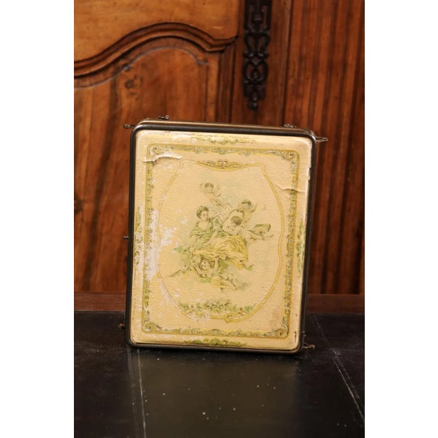 Mid 19th Century French 19th Century Three Part Fold Out Vanity Mirror with Rococo Style Scenes For Sale - Image 5 of 12