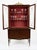 1930s Art Deco Italian Walnut Display Cabinet with Brass Details and Red Velvet Interior, 1930s For Sale - Image 5 of 7