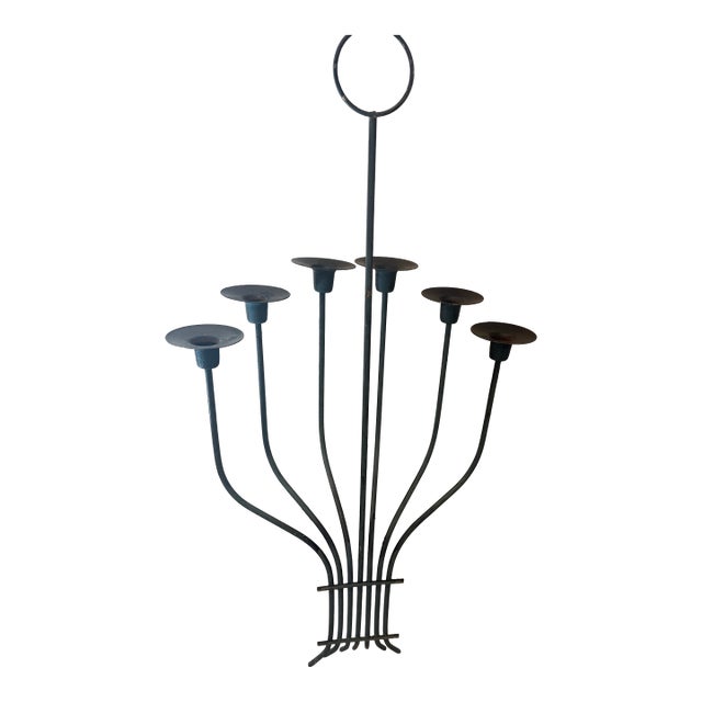 Mid Century Metal Candle Sconce in the Style of Tommi Parzinger For Sale
