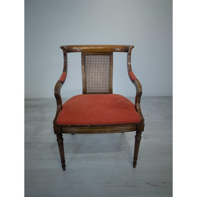 Biedermeier Armchair with Raffia, 1950s For Sale - Image 3 of 15