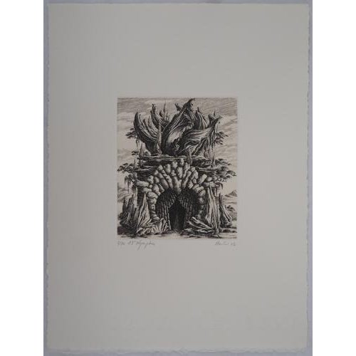 François HOUTIN 12th Nymph Original etching on Lana Vellum Signed in pencil bottom right Numbered out of 30 copies Overall...