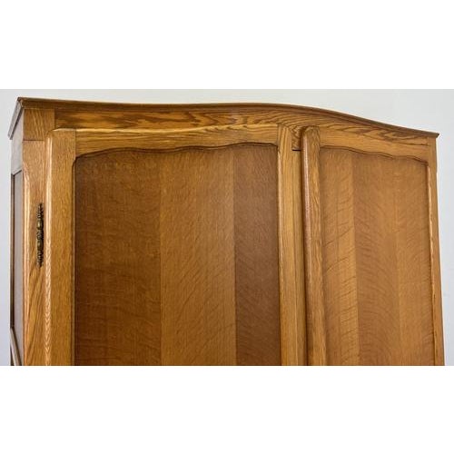 Vintage French Louis Oak 2-Door Bedroom Armoire For Sale - Image 4 of 11
