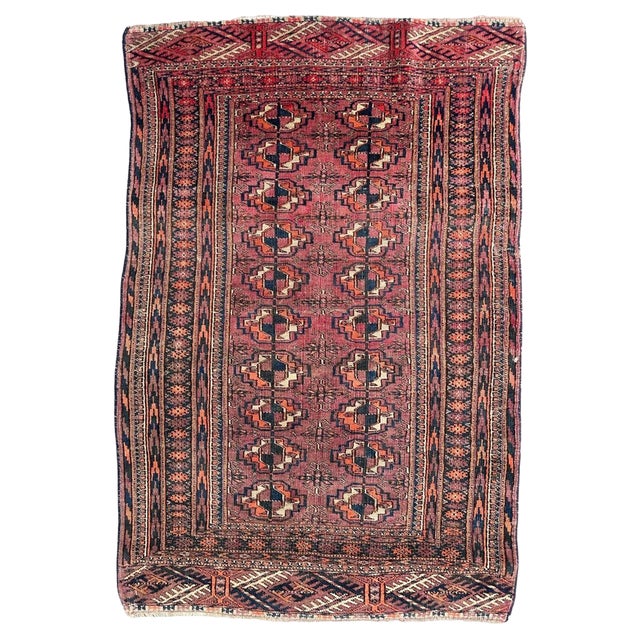 Antique Turkmen Bokhara Rug, 1890s For Sale