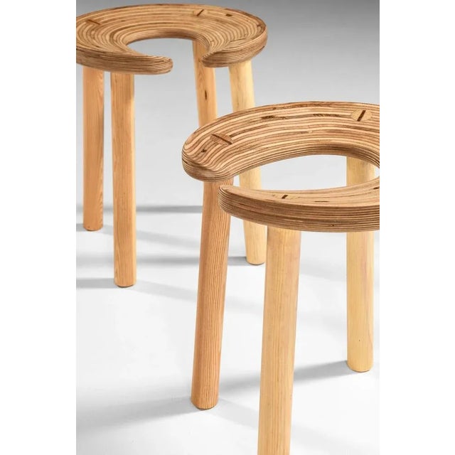 Sauna Stools by Antti Nurmesniemi, Finland, 1950s, Set of 4 For Sale - Image 8 of 9