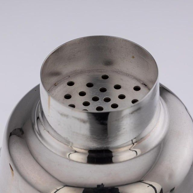 20th Century American Silver Plated Recipe Cocktail Shaker, 1930s For Sale - Image 7 of 14