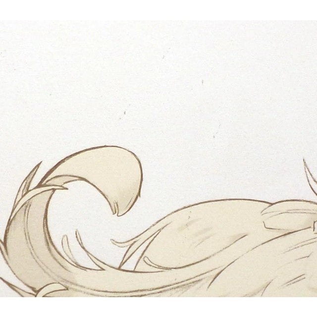 1970s 1970s Philippe Noyer "L'Autruche Et Femme" Hand Signed Lithograph For Sale - Image 5 of 6