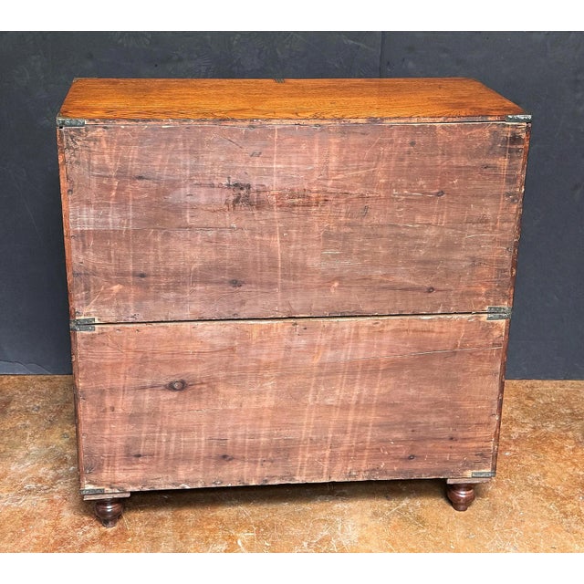 British Military Officer's Campaign Chest or Dresser of Brass-Bound Teak For Sale - Image 13 of 14