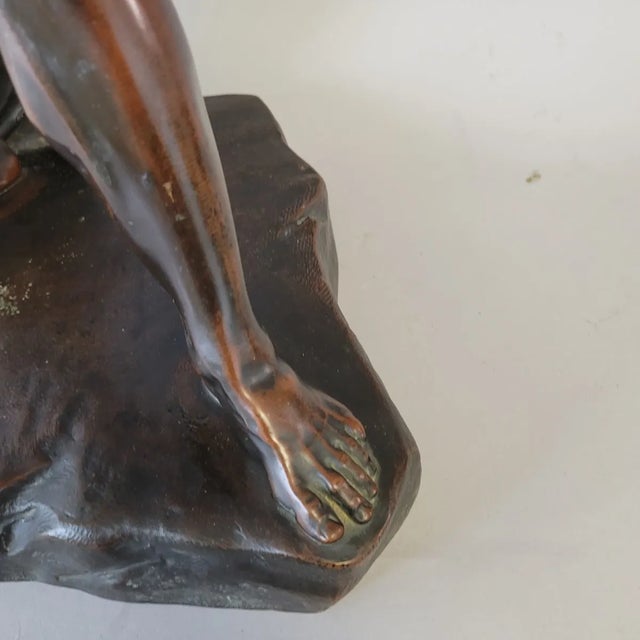 Victorian Elkington & Co. 32" Bronze Warrior King Statue Sculpture, C. 1860–1880 For Sale - Image 15 of 18