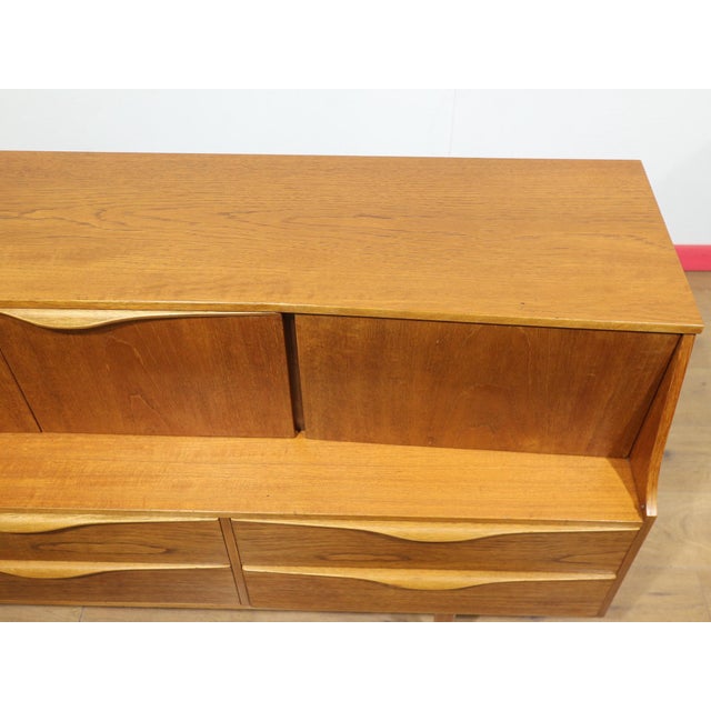 Brown Mid Century Modern Vintage Teak Tall Credeza Sideboard by Sutcliffe For Sale - Image 8 of 15
