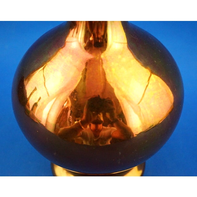 Ceramic Vase with Gilt Metallic Lustre Glaze from Bottega Gatti, Italy, 1970s For Sale - Image 15 of 18