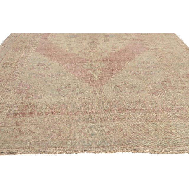 Vintage Turkish Oushak Rug, 05'07 X 10'02 For Sale - Image 4 of 10