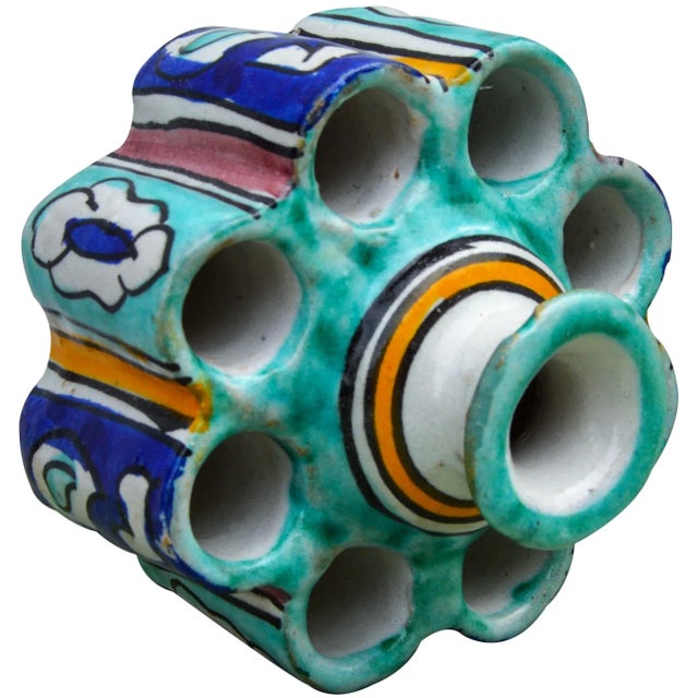 Moroccan Colorful Moroccan Ceramic Catchall For Sale - Image 3 of 9