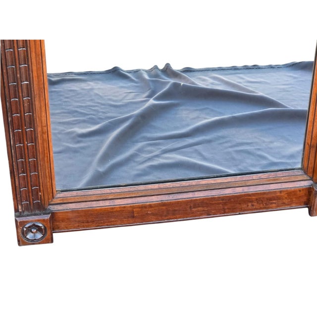 19th Century American Victorian Walnut Pierre Mirror/ Hallway Mirror. For Sale - Image 15 of 16
