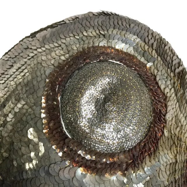 Antique Bavarian Sequin Mounted Hats- A Set of 2 For Sale - Image 4 of 5
