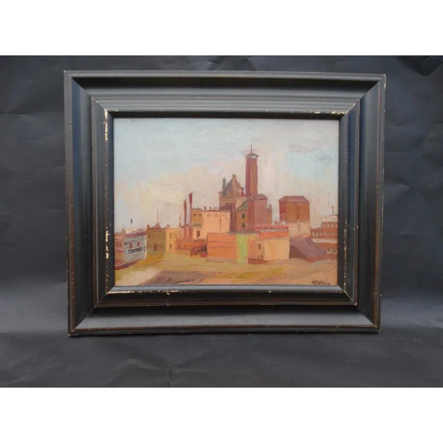 1932 Anders Aldrin: Spokane Brewery Painting, Framed For Sale - Image 4 of 10