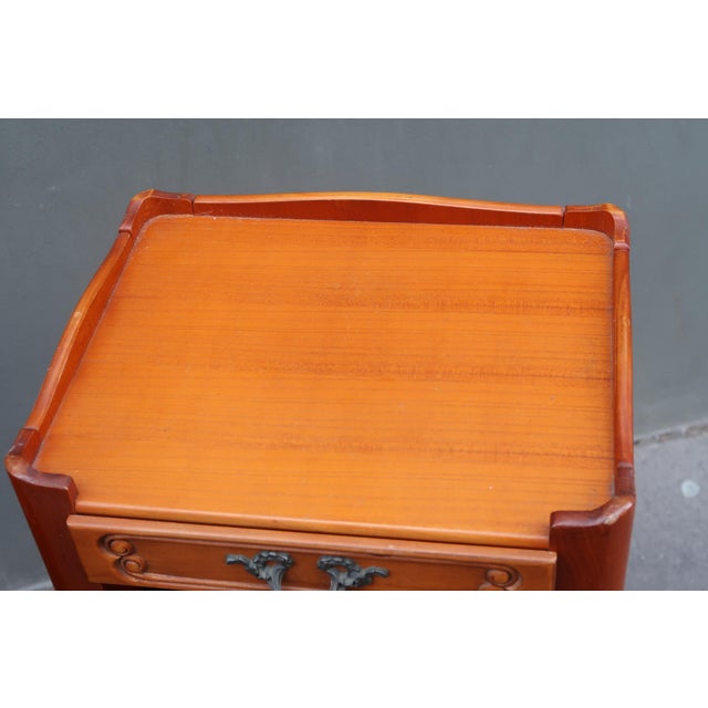 Wood Pair of French Louis XV Style Side Tables Nightstands For Sale - Image 7 of 14