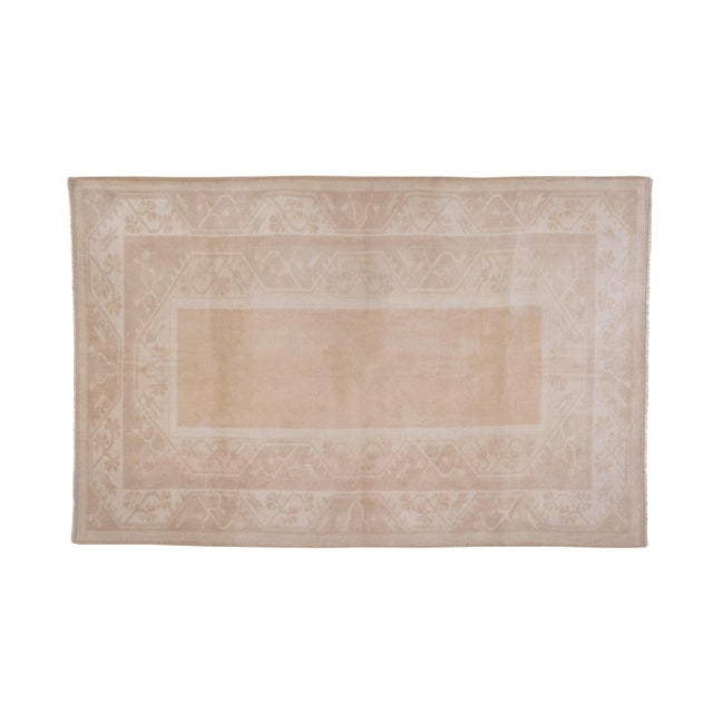 Vintage Turkish Oushak Rug With Pastel Color 5'4'' X 8'4'' For Sale - Image 11 of 11