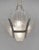 EJG chandelier A stunning French 1925-1930 art deco chandelier in nickel plated solid brass or bronze holding four panels...
