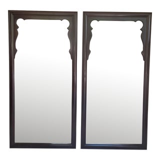 1970's Solid Wood Mahogany Mirrors - a Pair For Sale