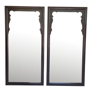 1970's Solid Wood Mahogany Mirrors - a Pair For Sale