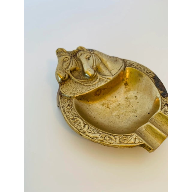 Vintage Brass Equine Ashtray For Sale - Image 4 of 8