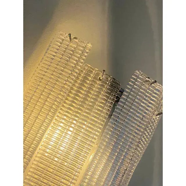 Simoeng “Listelli” Murano Glass Wall Sconce With Diamond Strips - Set of Four For Sale - Image 9 of 13