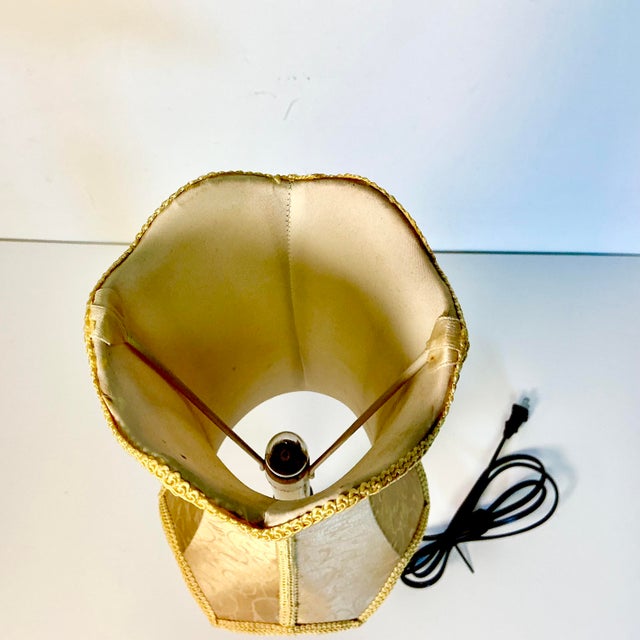 Late 20th C Vintage French Neoclassical Acanthus Leaf Candlestick Nightlight Table Lamp For Sale - Image 12 of 14