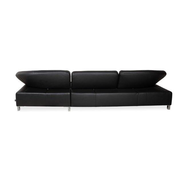 Butterfly Corner Sofa in Black Leather from Ewald Schillig For Sale - Image 17 of 18