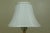 Traditional Brass & Glass Tall Table Lamp W. Shade For Sale - Image 3 of 7