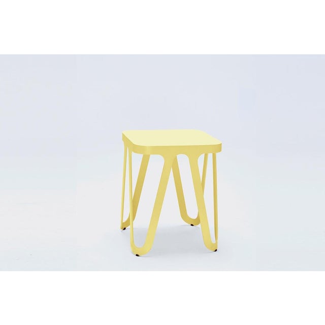 White Loop Stool by Sebastian Scherer For Sale - Image 6 of 15