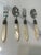 Ivory Mid 20th Century Stainless Steel Eme Inox Napoleon Flatware Set, Made in Italy From 18/10 Pearlized Acrylic Handler/Pearl Ivory Set for 8- 17 Pieces For Sale - Image 8 of 12