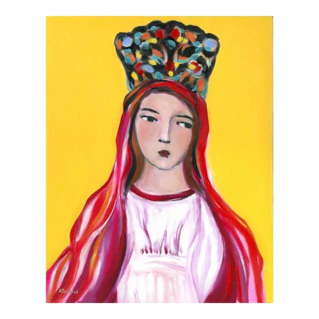 Mary, Contemporary Portrait Oil Painting For Sale