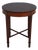 Baker Round Inlaid Mahogany Stretcher Base Lamp Table For Sale