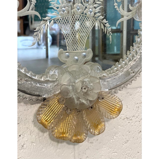 Large Murano Glass Mirror, 1960s For Sale - Image 13 of 16