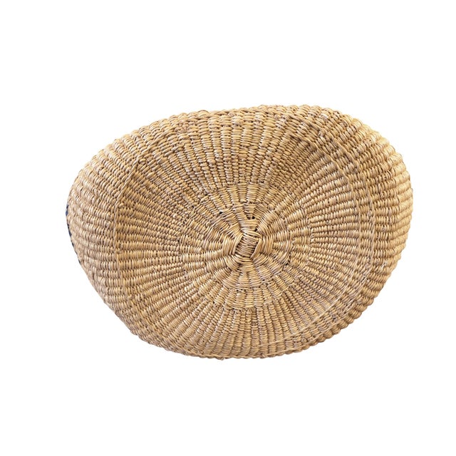 2000 - 2009 Large African Ghanian Bolga Basket 20" H by 19" W For Sale - Image 5 of 5