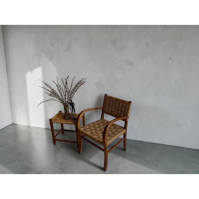 Mid-Century Modern Brutalist Bauhaus Rope Armchairs from Erich Dieckmann, Germany, 1930s For Sale - Image 3 of 15