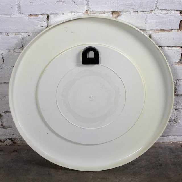 Late 20th Century Modern Wall Mirror W/Round Off White Plastic Frame For Sale - Image 17 of 18
