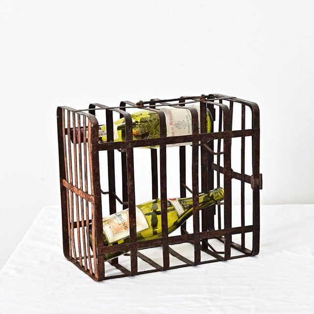French 19th Century French Forged Iron Wine Carrier For Sale - Image 3 of 13