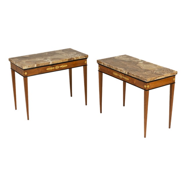 18th Century Italian Cherry Wood Consoles, Set of 2 For Sale