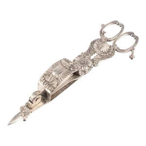 George Gibbs Silvered Steel Wick Trimmer, 1808