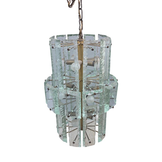 Chandelier in Crystal from Fontana Arte, Italy, 1950s For Sale