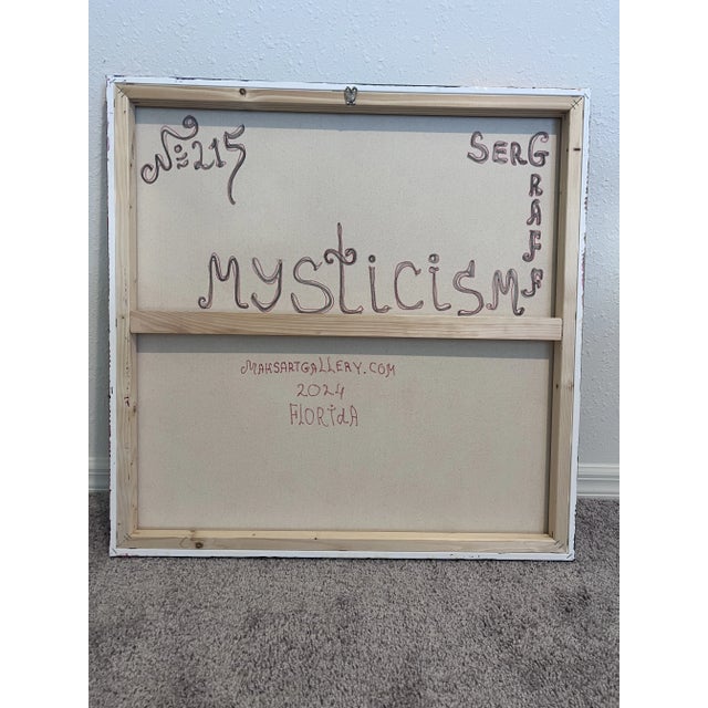 Large Abstract Painting on Canvas by Serg Graff "Mysticism" For Sale - Image 10 of 11