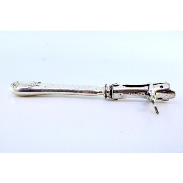 Turkey Leg Holder with Silver Handle For Sale - Image 4 of 7