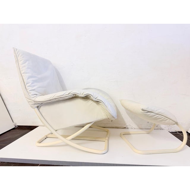 Set of Postmodern Rocking Chair and Ottoman by Robert Haussmann for WK Möbel, 1970s For Sale - Image 14 of 14