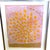 Metal 60's Abstract Safron Op Art Acrylic on Bruised Pink Watercolor Paper Chrome Framed Glass For Sale - Image 7 of 14