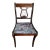 1940s Duncan Phyfe Style Carved Wood Lyre Back Side Chair With Upholstered Seat For Sale